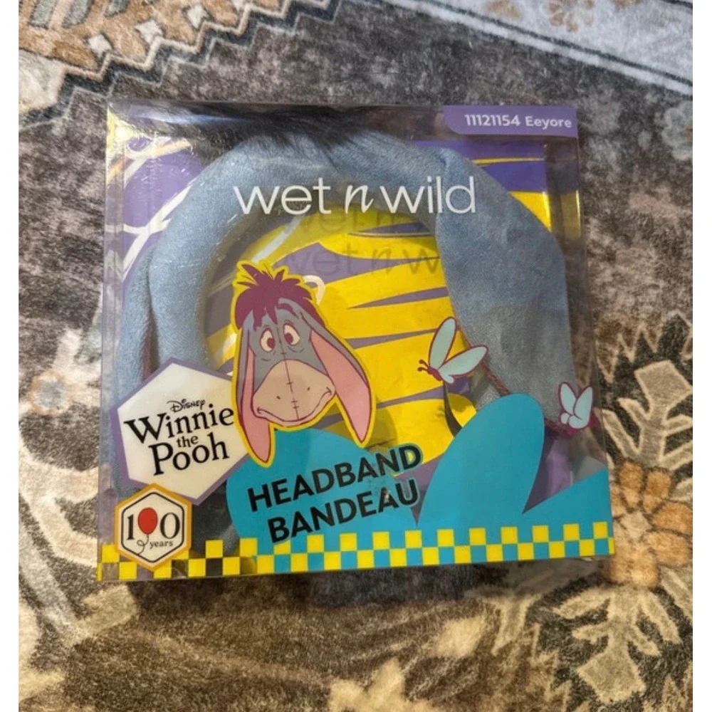 Wet n Wild Disney Winnie the Pooh Eeyore Headband Blue Plush Makeup Bandeau NEW